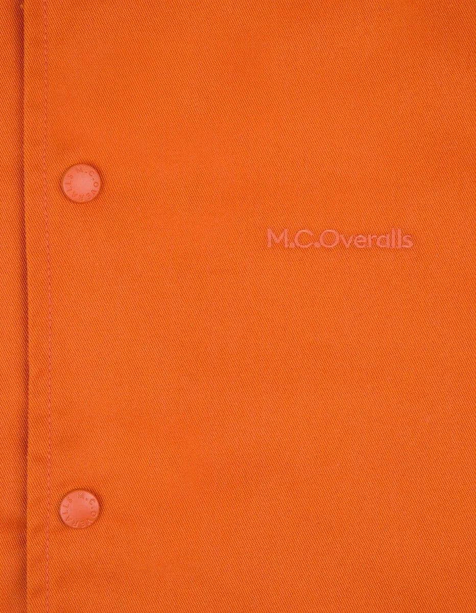 M.C.Overalls Poly Cotton Snap Shirt - Orange