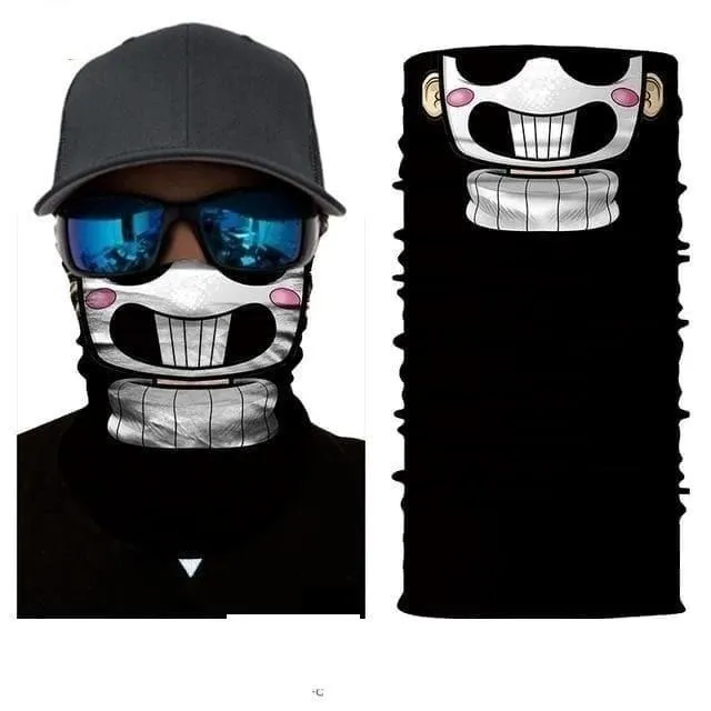 Men's 3D Seamless Multifunction Comic Characters Skull Printed Face Guard