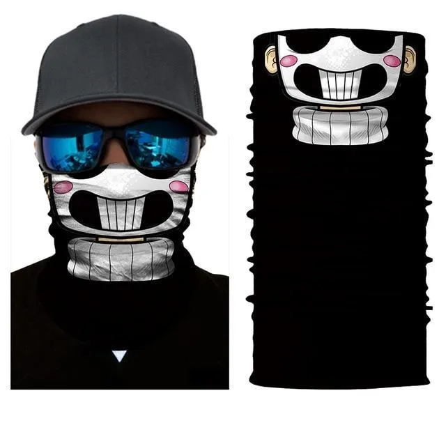 Men's 3D Seamless Multifunction Comic Characters Skull Printed Face Guard