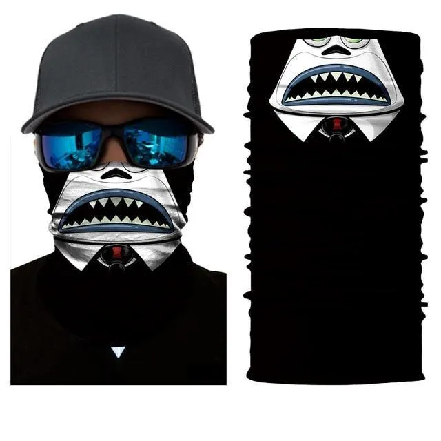 Men's 3D Seamless Multifunction Comic Characters Skull Printed Face Guard