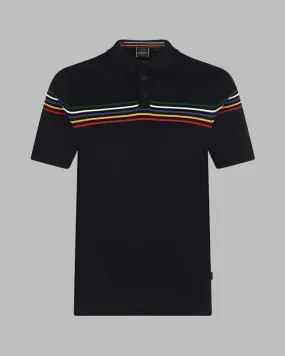 Merc London HICKORY Knit Polo Black