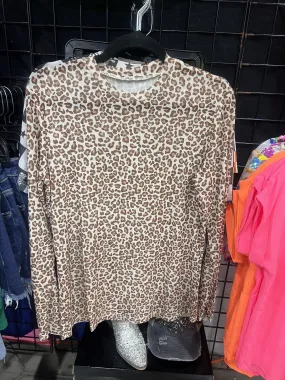 Mesh Leopard Long Sleeve Top