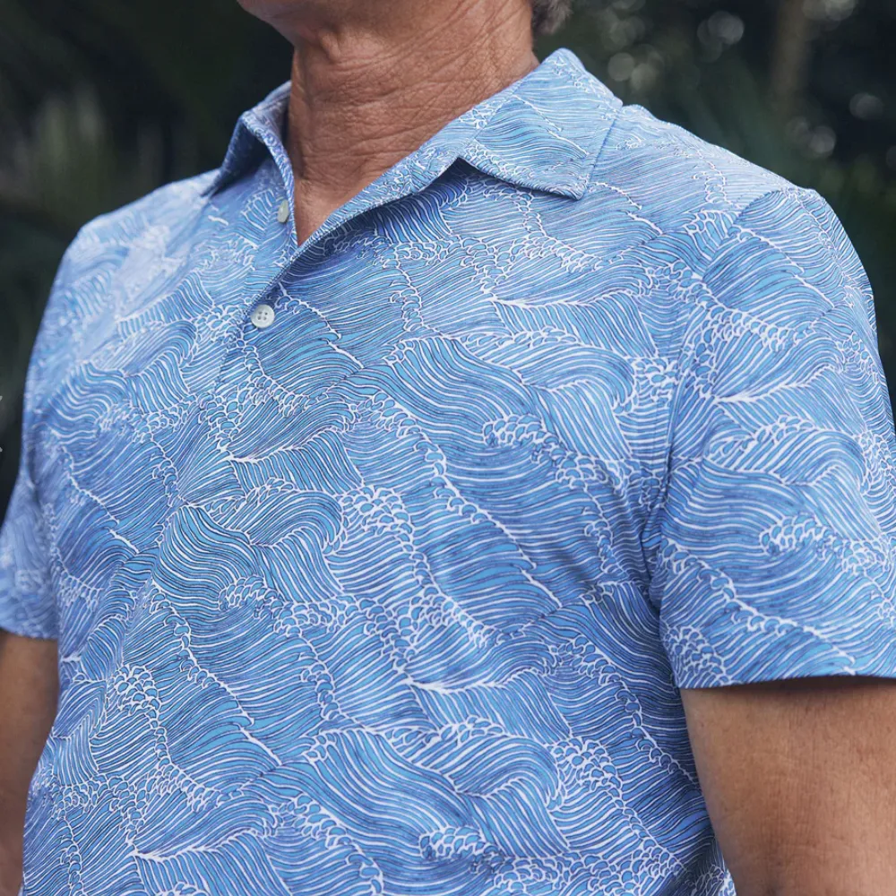 Molokai Channel Performance Polo - Blue