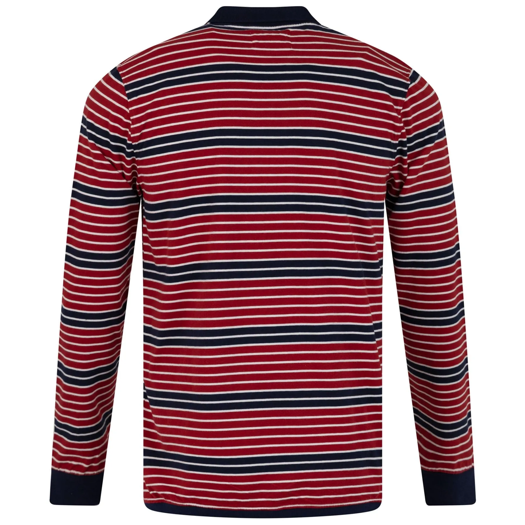 Monterey LS Polo Deep Red/Deep Navy - 2024