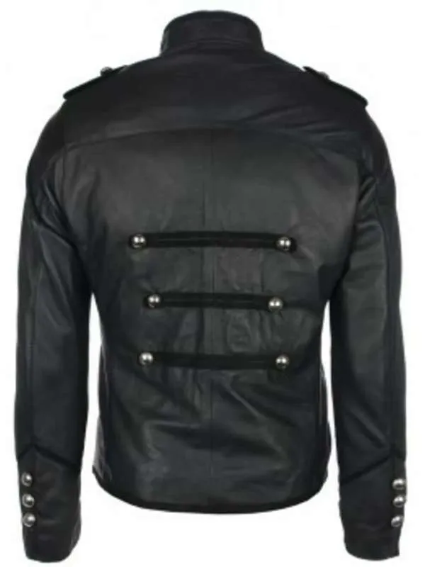 Napoleon Black Leather Jacket - New American Jackets