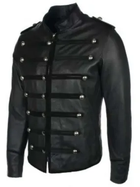 Napoleon Black Leather Jacket - New American Jackets