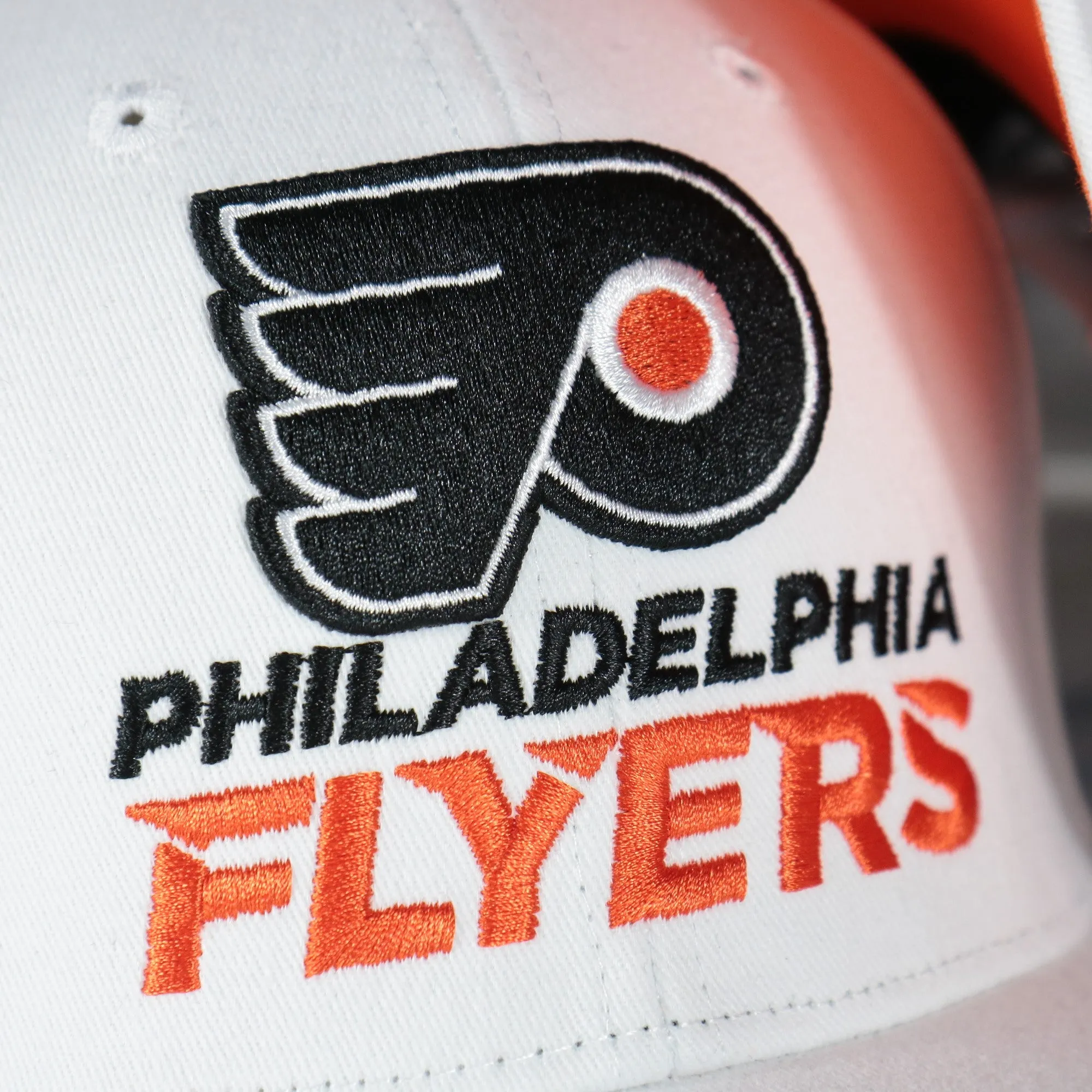 Philadelphia Flyers NHL All in Pro Orange Bottom | White Snapback Hat