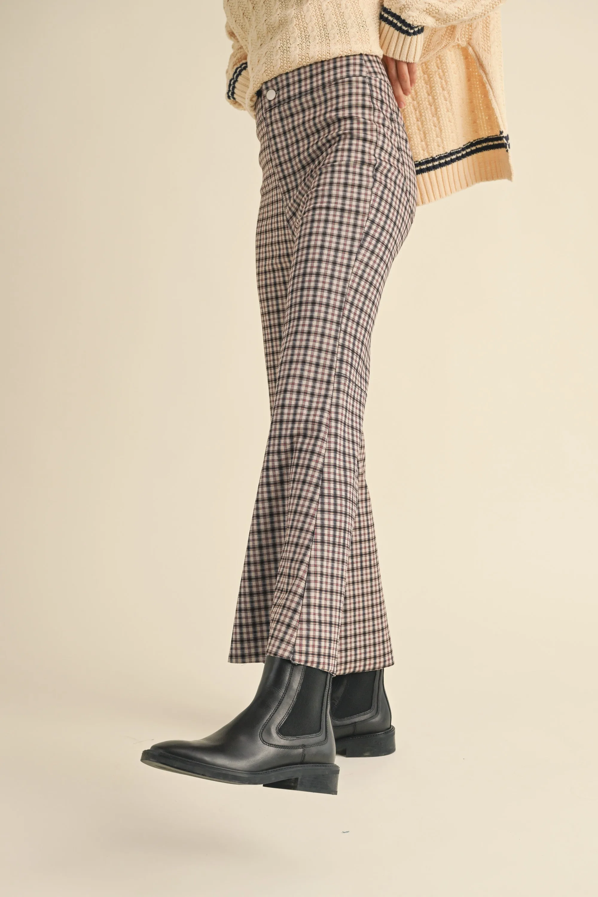 Plaid Cropped Trouser