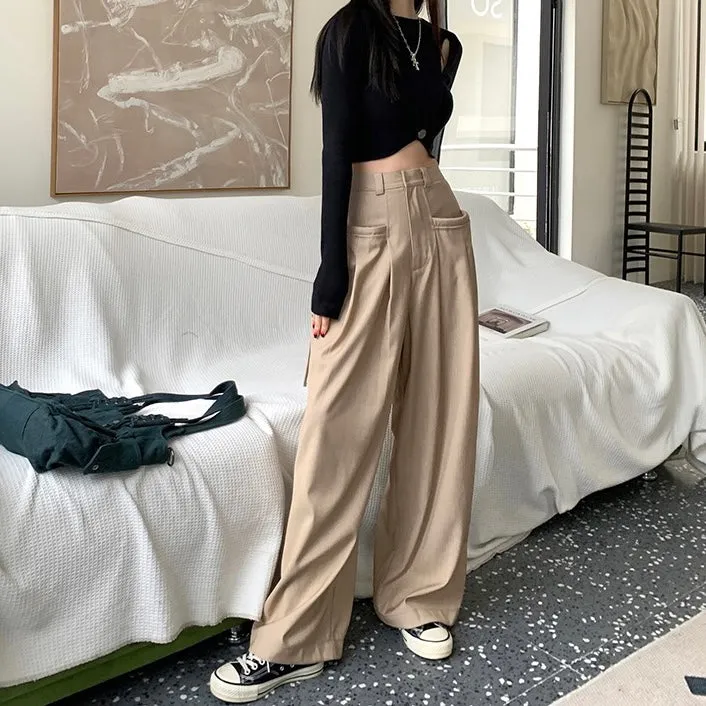 Pocket String Strap Oversized Trouser