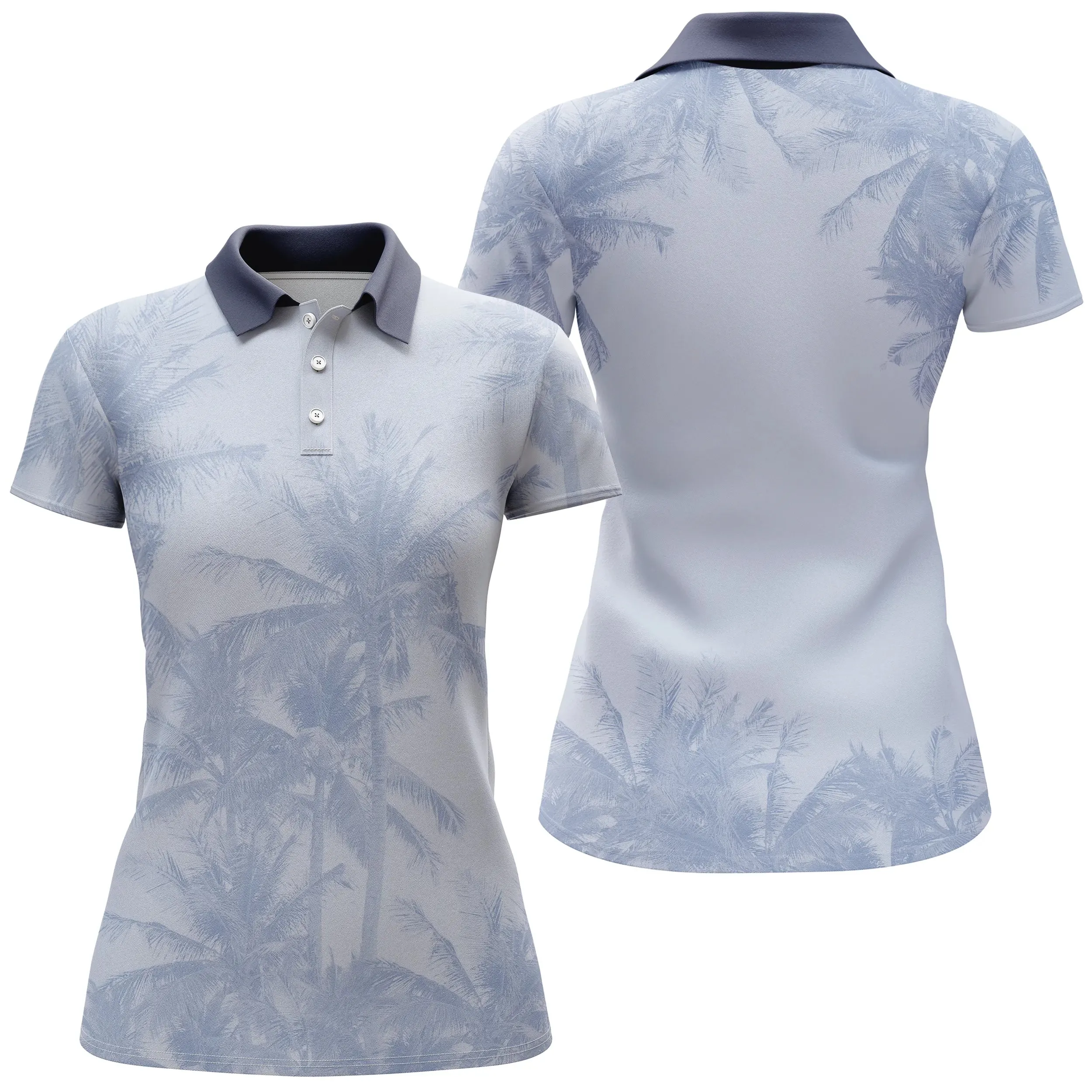 Polo de Golf Fonctionnel Pour Homme et Femme, Motif Nature, Art Cocotier, Polo à Séchage Rapide Pour Golfer et Golfeuse - CTS210