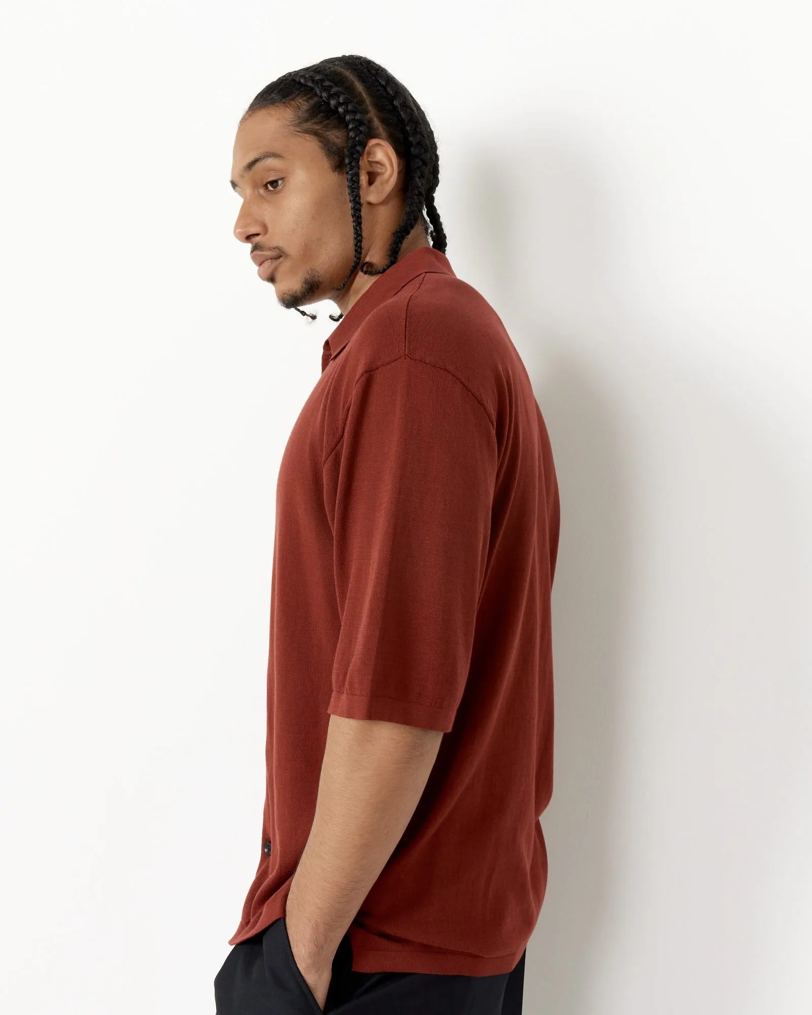 Polo Shirt in Carmine Red