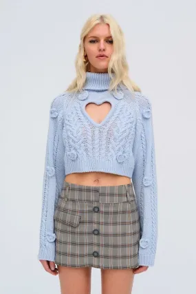 Rebecca Heart Sweater - Blue