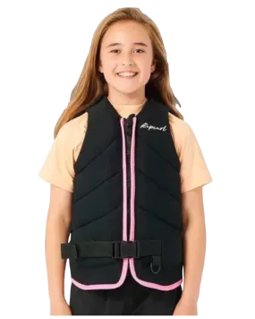 Rip Curl Girls' D Patrol Buoy Vest - Black - 2024