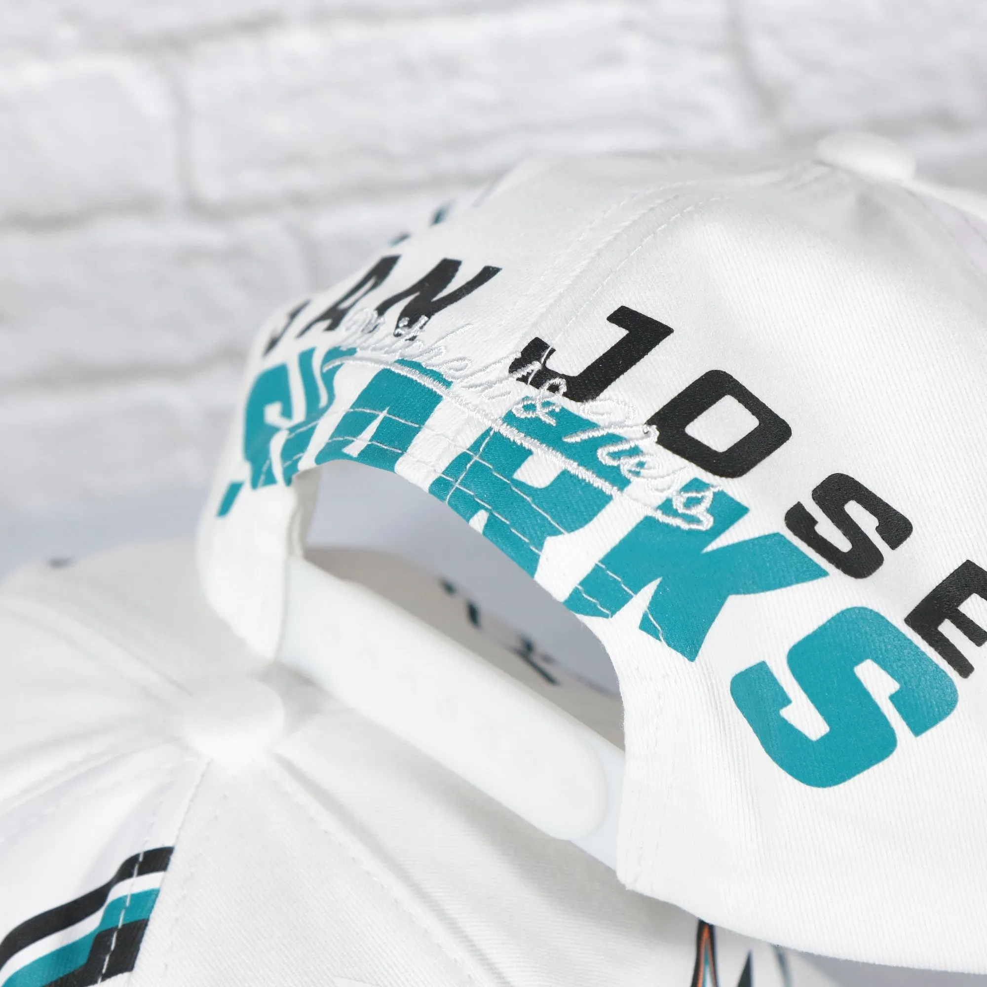 San Jose Sharks NHL In Your Face Deadstock Teal bottom | White Snapback Hat