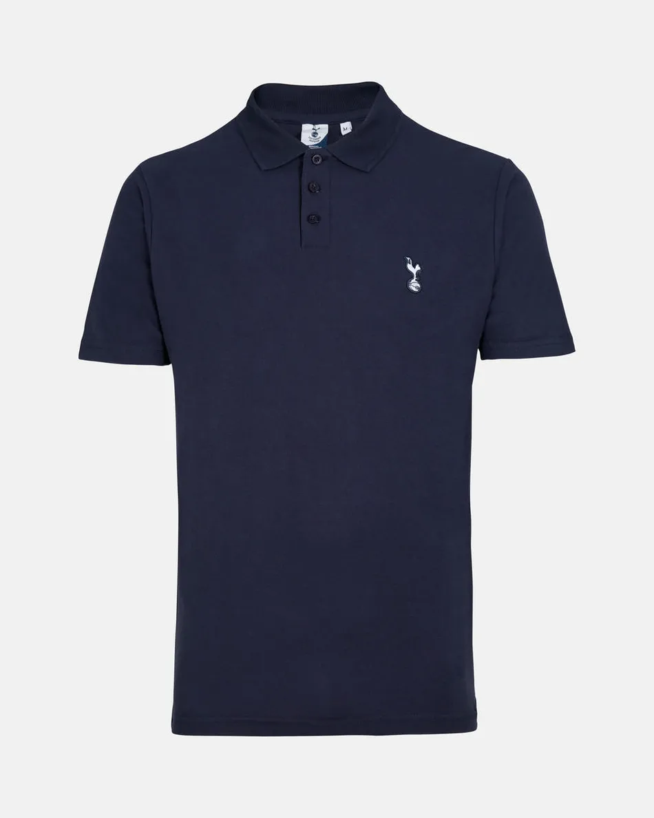 Spurs Mens Navy Cotton Pique Polo