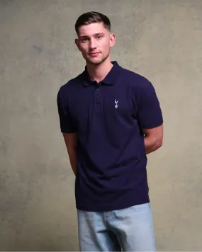 Spurs Mens Navy Cotton Pique Polo