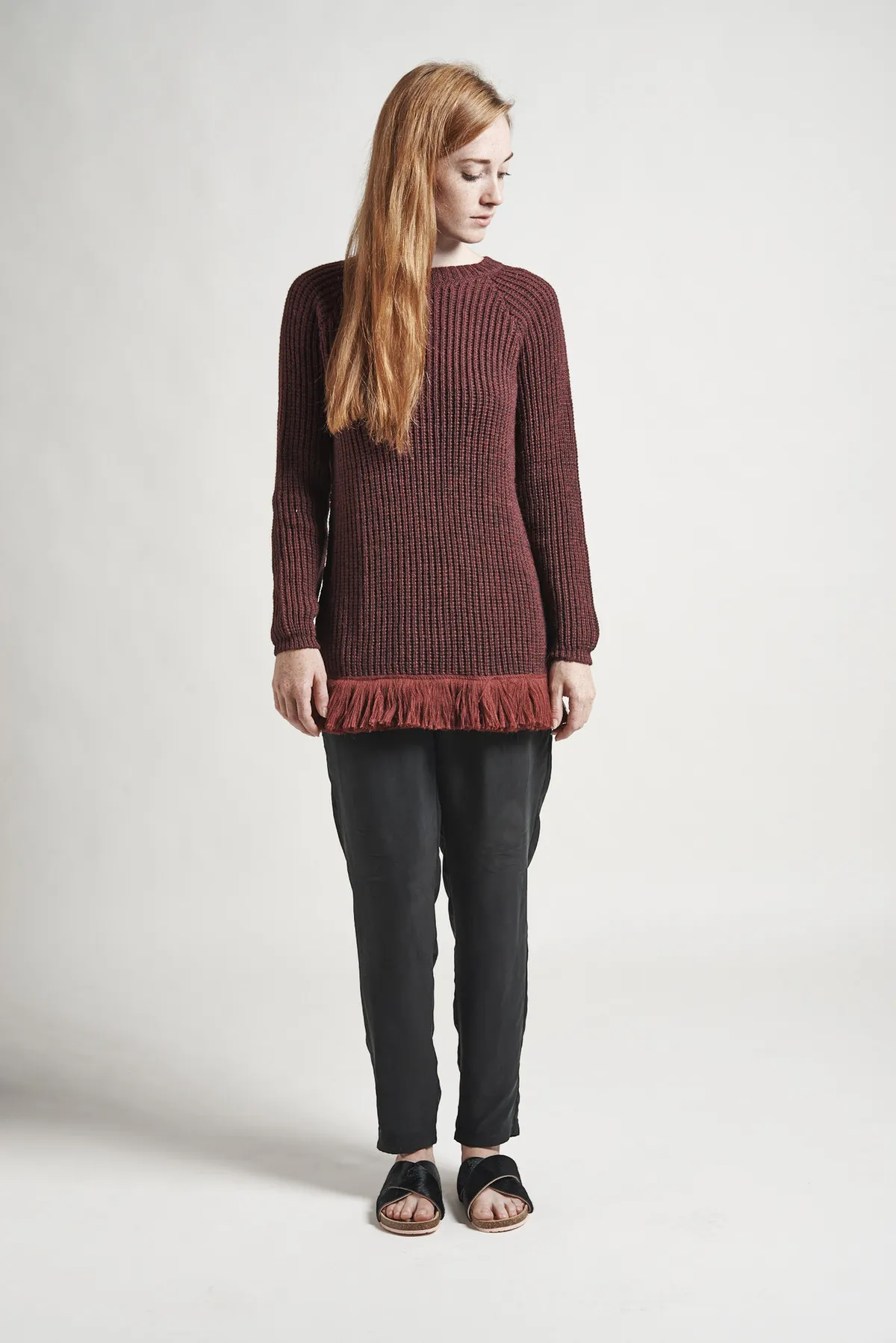 Stone Sweater - Burgundy