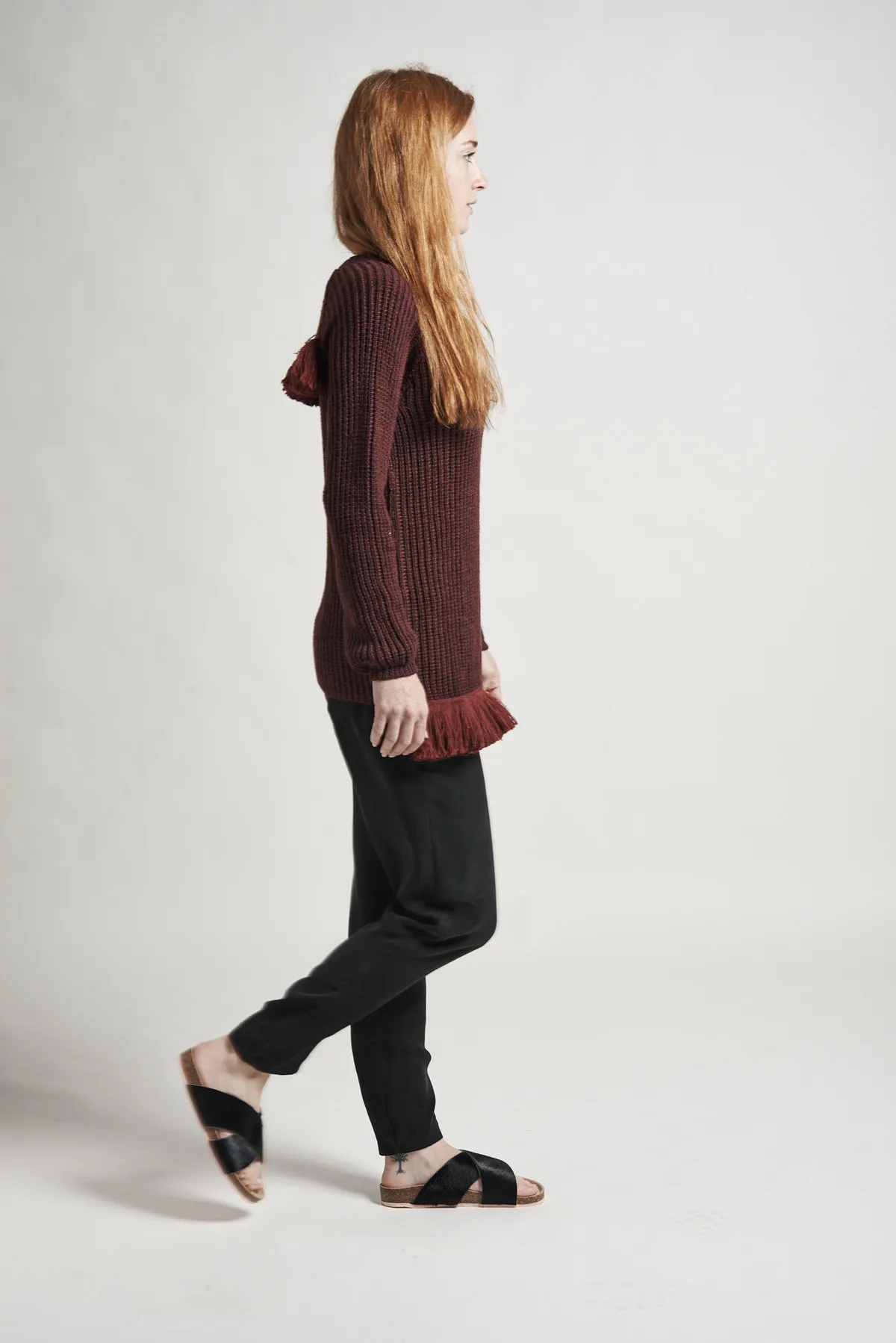 Stone Sweater - Burgundy