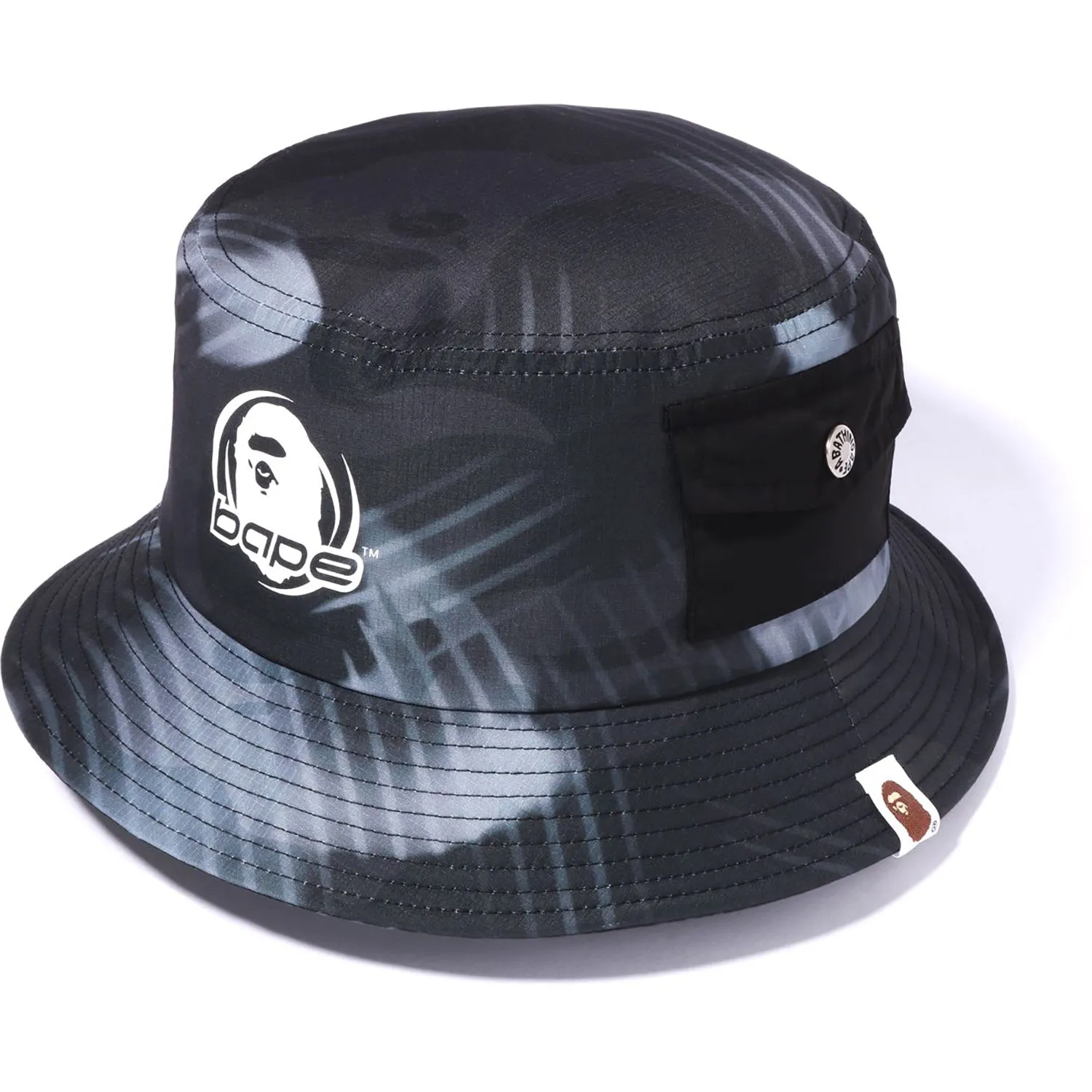 STROKE CAMO POCKET BUCKET HAT MENS