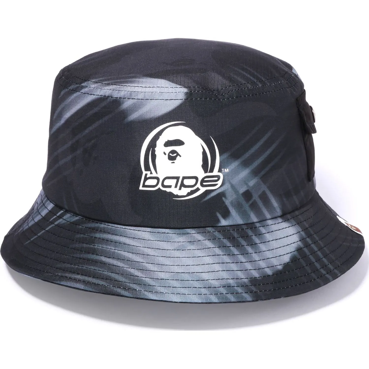 STROKE CAMO POCKET BUCKET HAT MENS