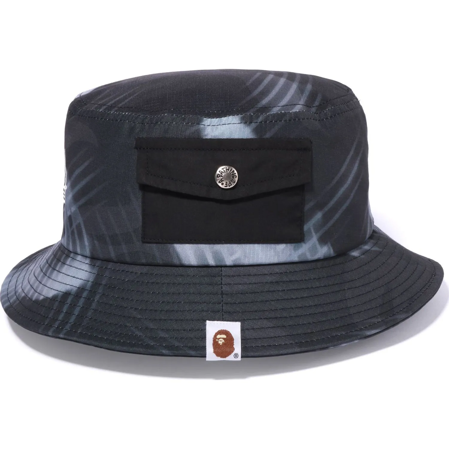 STROKE CAMO POCKET BUCKET HAT MENS