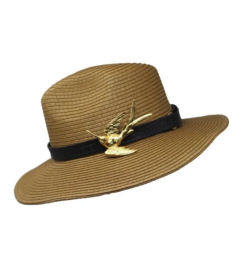 Summer Hat with Hummingbird Buckle