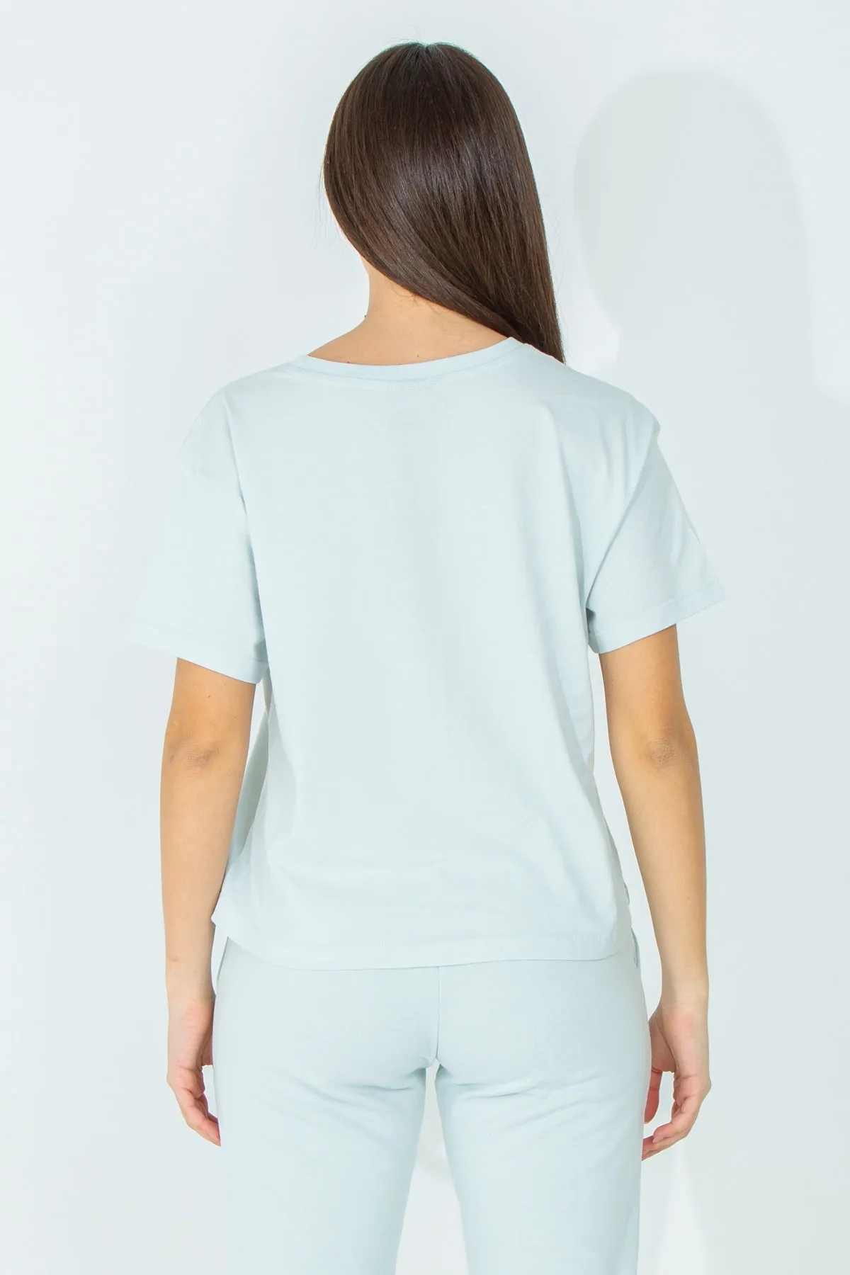 T-shirt basic con logo ricamato