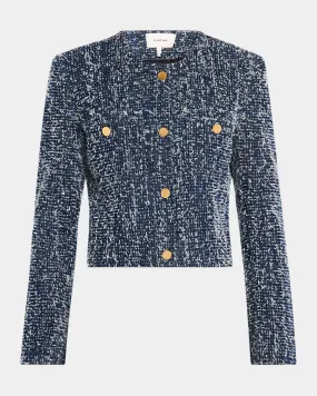 Tailored Denim Boucle Jacket