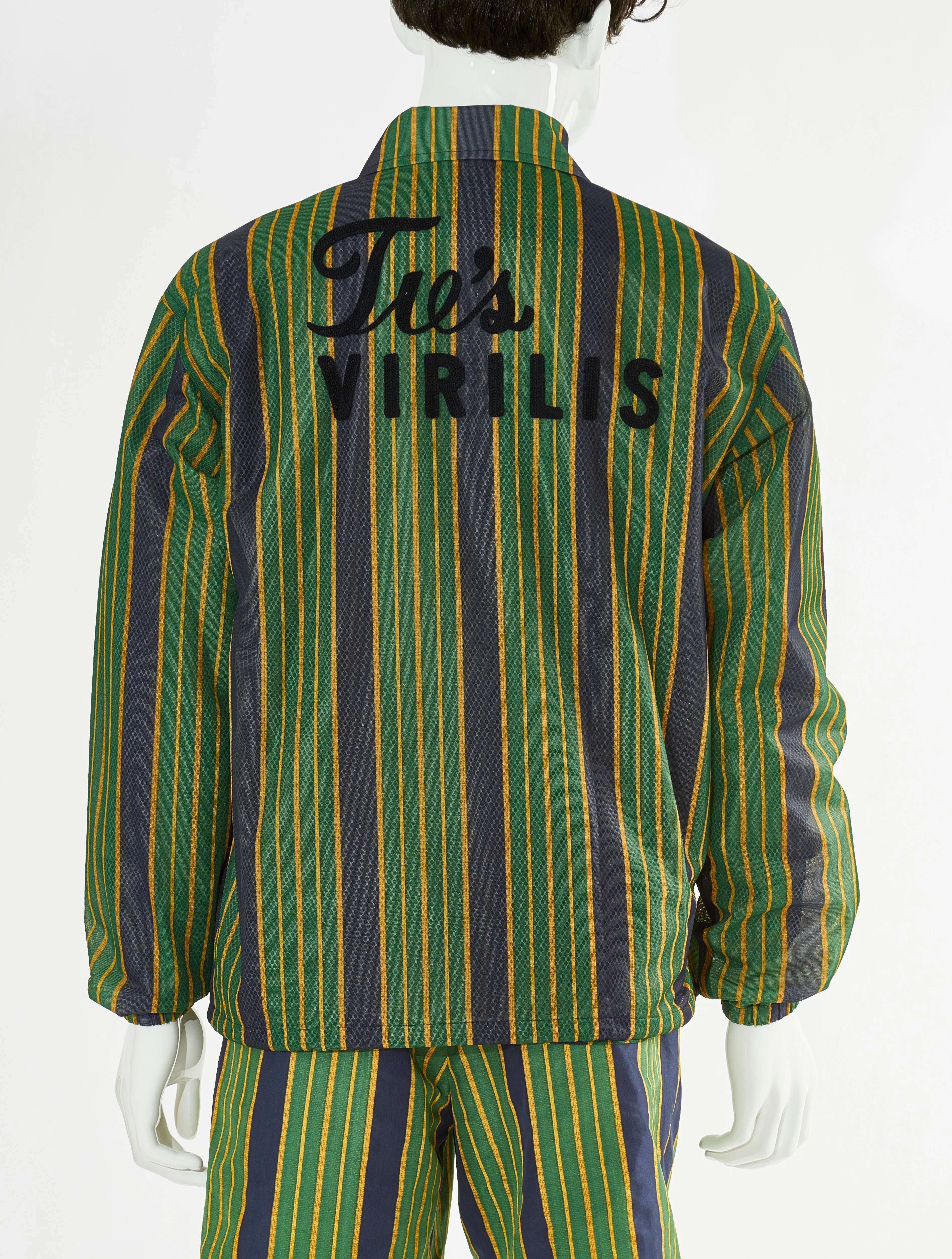 Toga Virilis Green Print Mesh Blouson