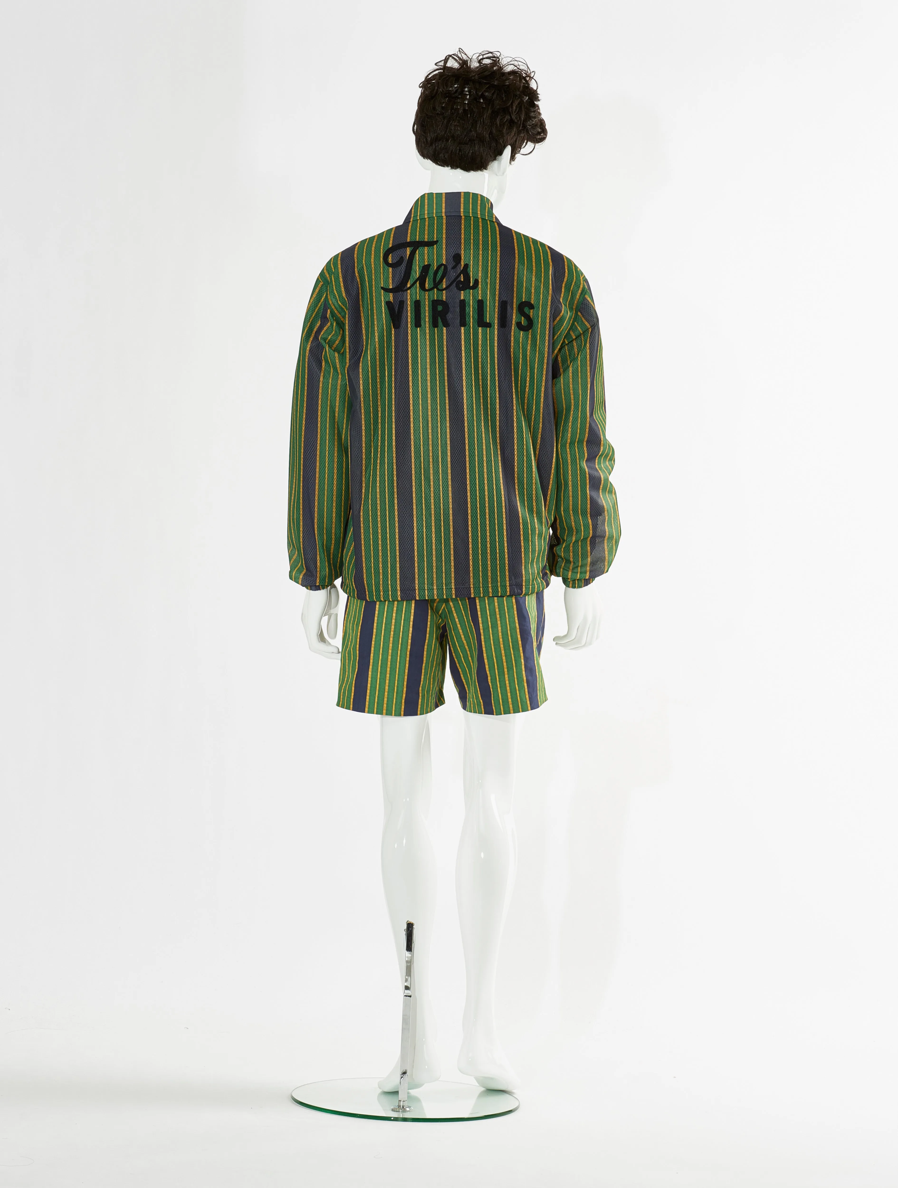 Toga Virilis Green Print Mesh Blouson