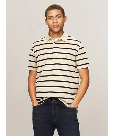 Tommy Hilfiger Men's Regular Fit Stripe Wicking Polo