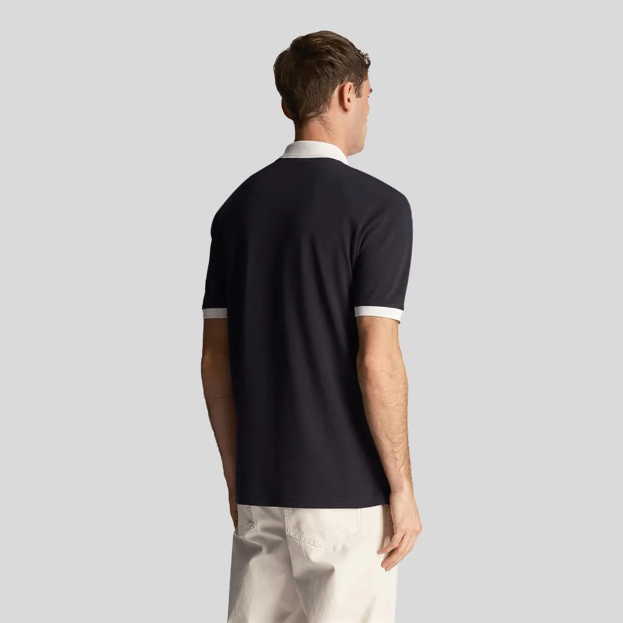 Tonal Ringer Polo Dark Navy/White - SS24