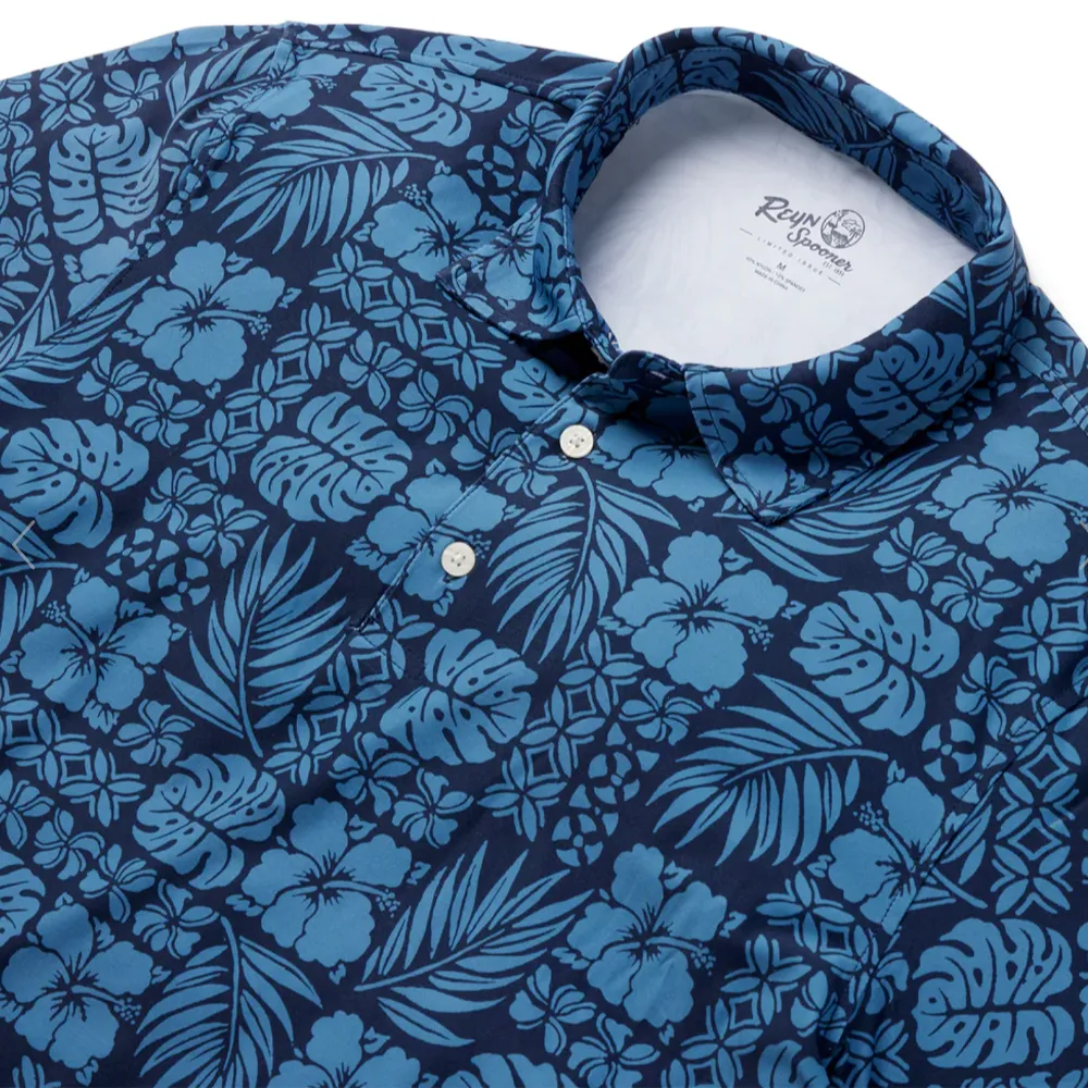 Tropical Tapa Performance Polo - Navy