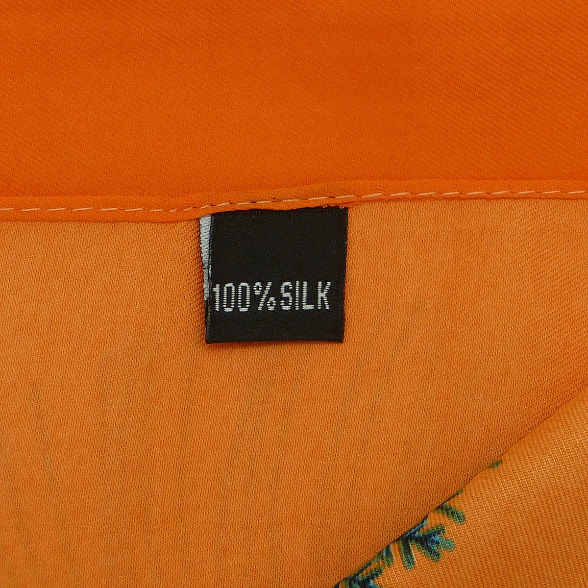 Twill Silk Scarf Women LARGE Feather Shawls Square Bandana Kerchief Foulards 51 Luxury Brand Look Orange