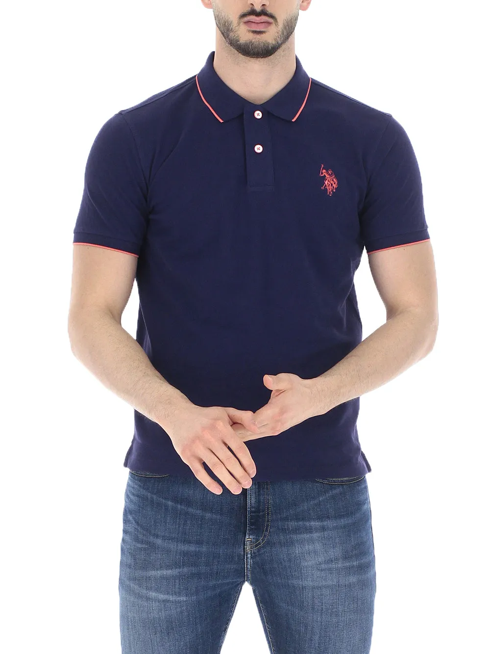 U.S. Polo Assn. Polo Uomo Blu rosa