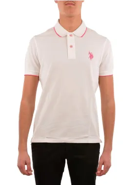 U.S. Polo Assn. Polo Uomo Panna fucsia