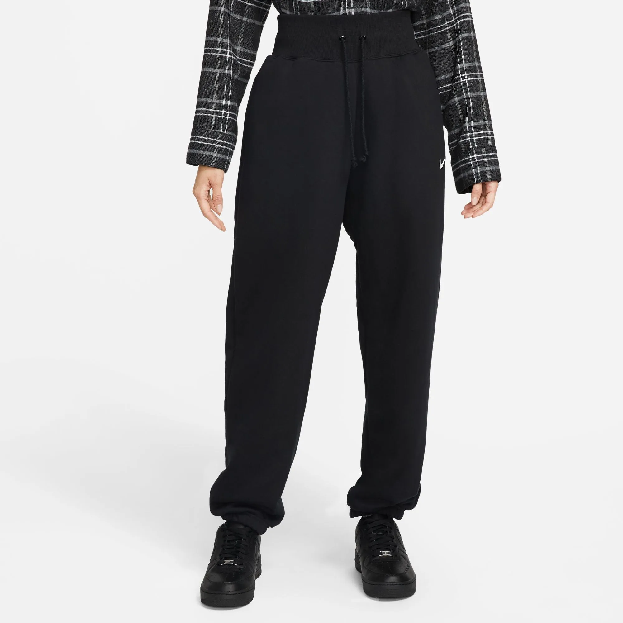 WMNS Nike Sportswear Phoenix Fleece High-Waisted Oversized Sweatpants (Black/Sail)