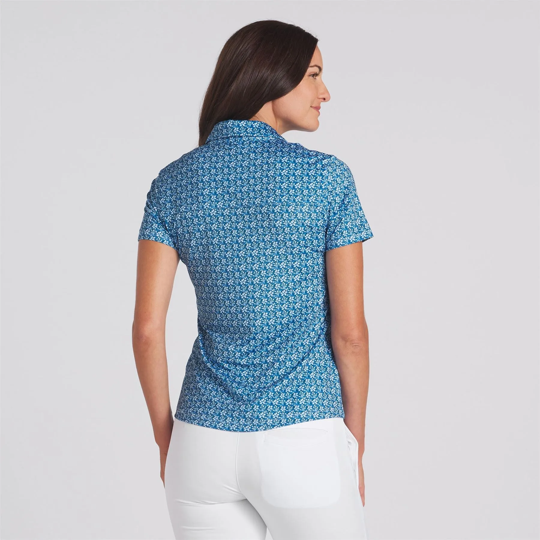 Womens MATTR Essex Polo Blue/White - SS24