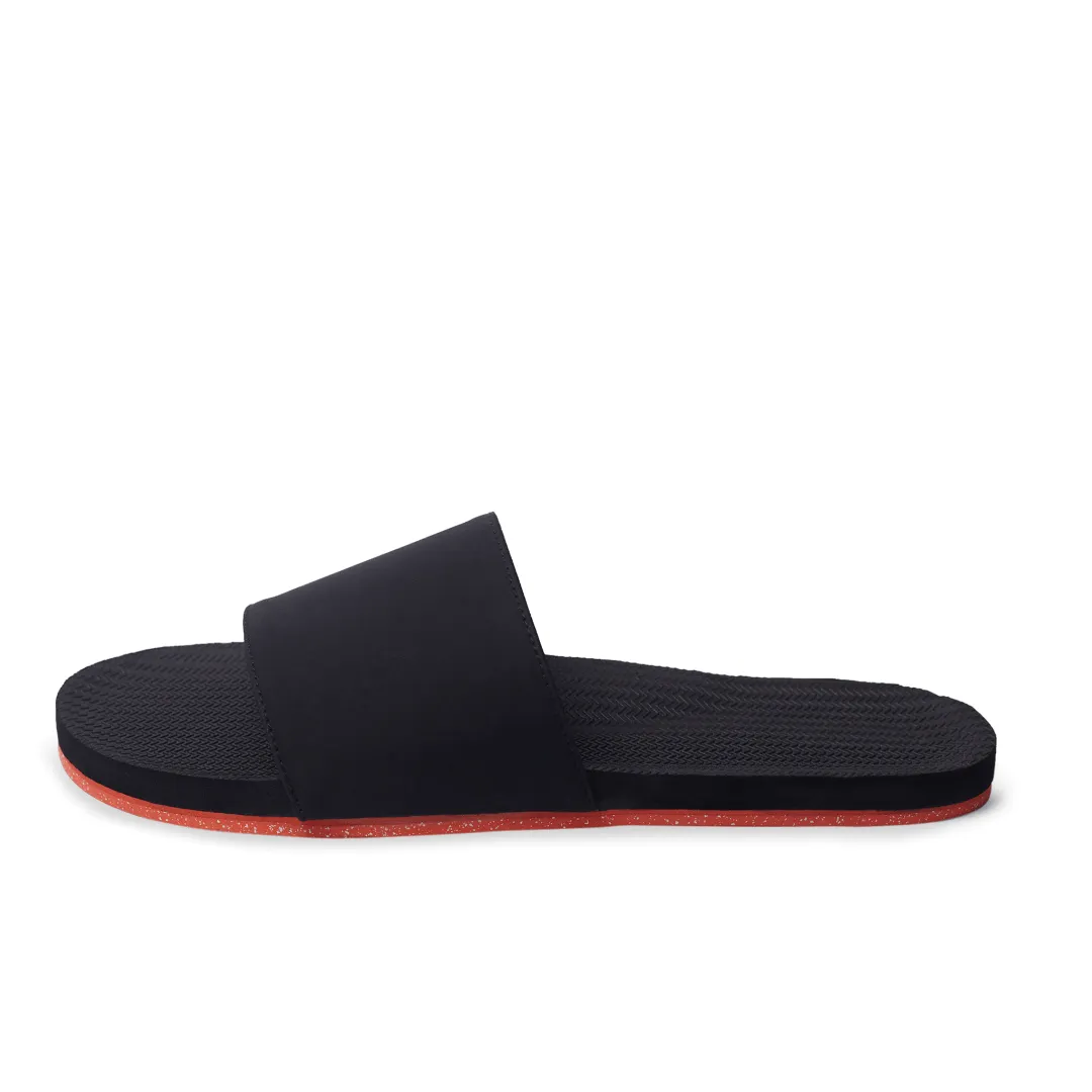 Women's Slide Sneaker Sole - Black/Orange Sole