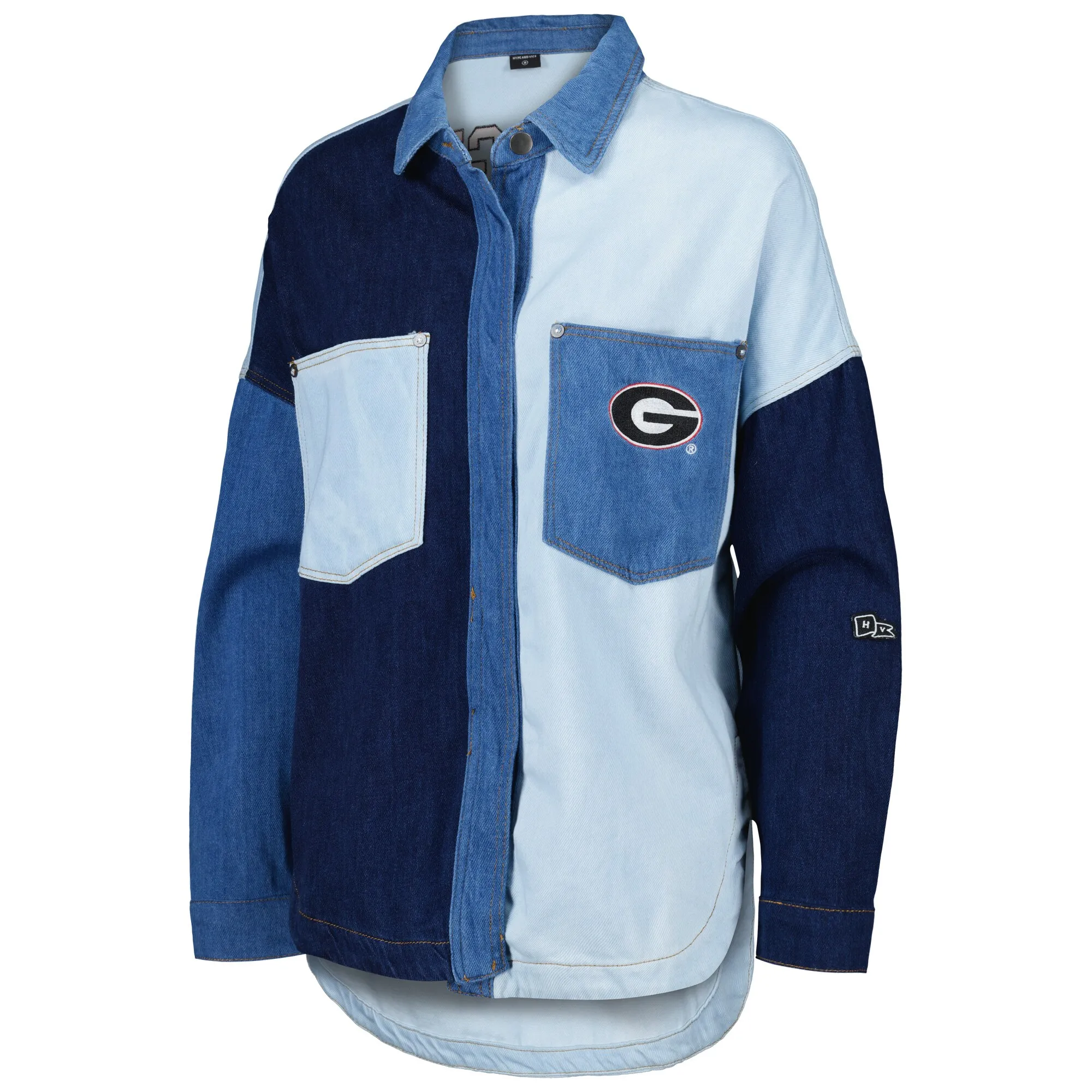 Women's Hype and Vice Denim Georgia Bulldogs Multi-Hit Hometown Full-Snap Jacket