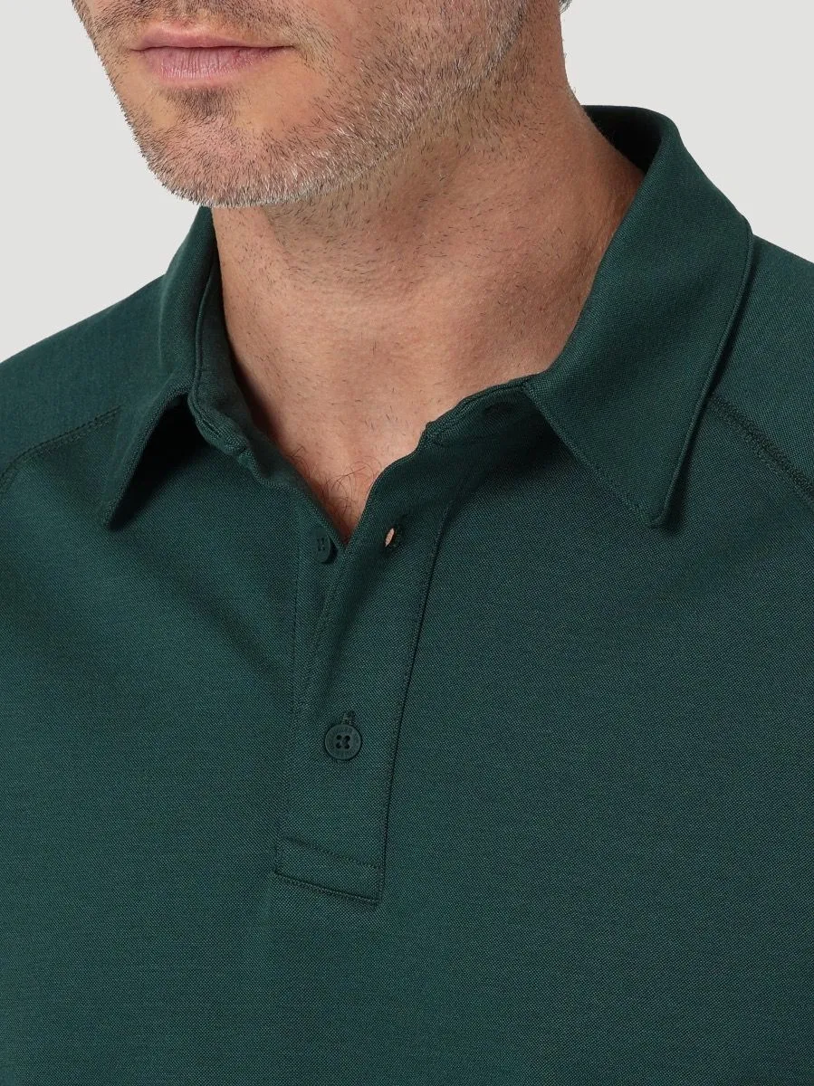 Wrangler Performance Short Sleeve Polo Shirt Pine