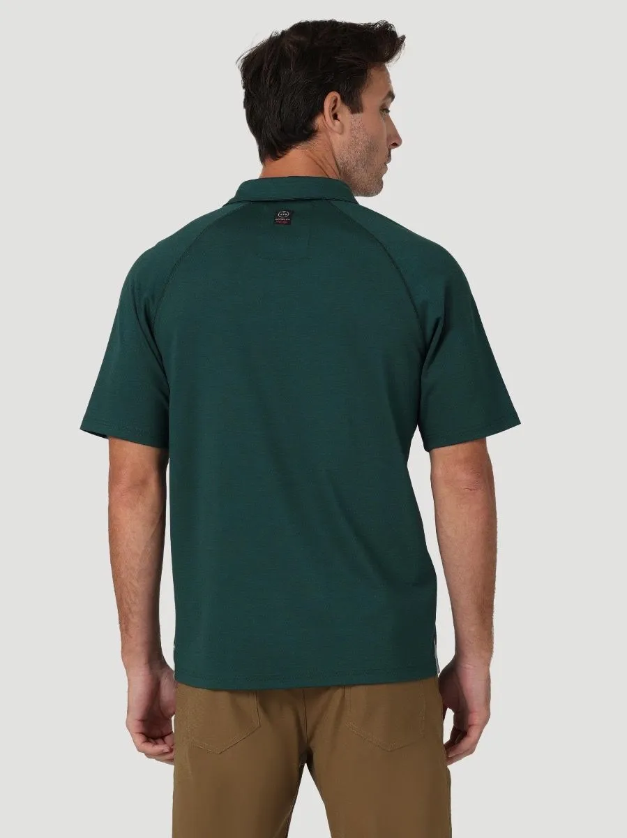 Wrangler Performance Short Sleeve Polo Shirt Pine