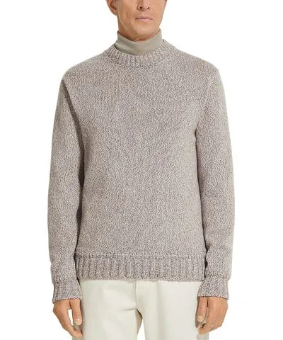 Zegna Melange Oasi Cashmere Crewneck Sweater