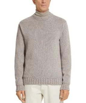 Zegna Melange Oasi Cashmere Crewneck Sweater