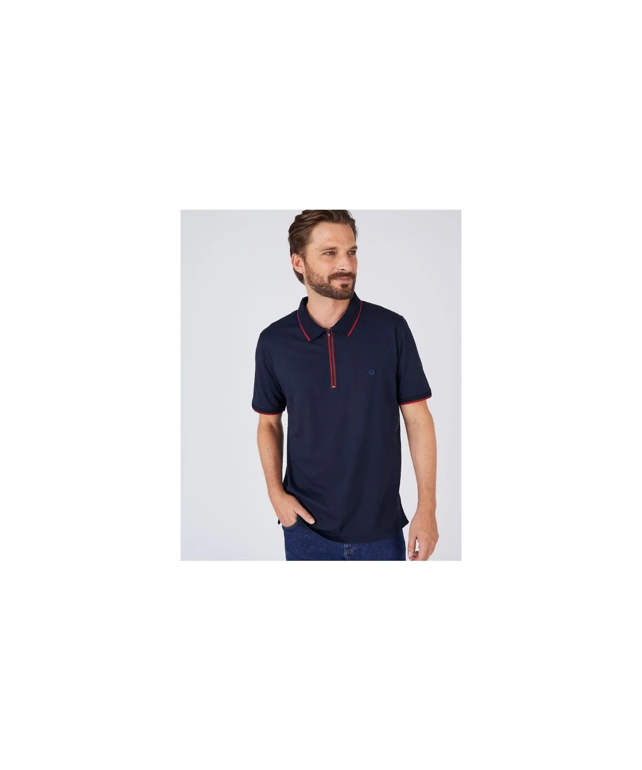 Zip Detail Polo